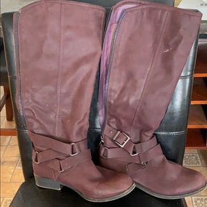 Tall Burgundy riding boots
